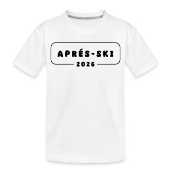 Après-ski 2026 - T-shirt bio Premium Enfant - blanc - Devant