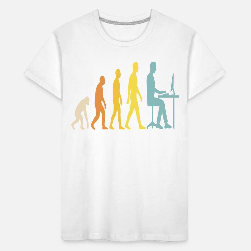 Technische Evolution am Schreibtisch Kinder Premium Bio T-Shirt