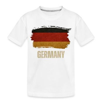 Drapeau grunge de l’Allemagne, j’adore l’Allemagne - T-shirt bio Premium Enfant - blanc - Devant