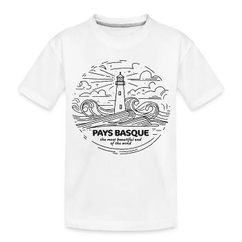 Baskenland Schönster Ort der Welt Euska Pride - Kinder Premium Bio T-Shirt - Weiß - Vorne