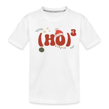 Weihnachten Mathematik Hohoho Matheformel Mathe - Kinder Premium Bio T-Shirt - Weiß - Vorne