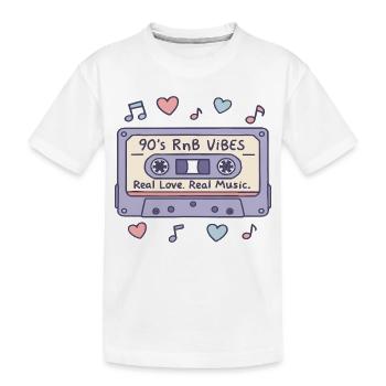 Cassette RnB Vibes des années 90 – Musique rétro Nostalgie - T-shirt bio Premium Enfant - blanc - Devant