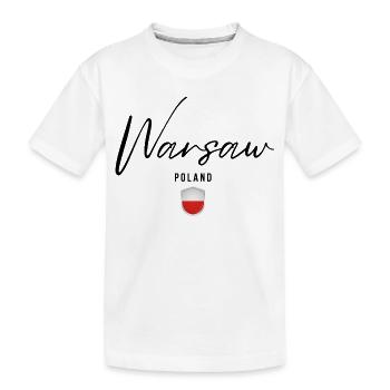 Elegantes Design Warschau, Warschau Polen - Kinder Premium Bio T-Shirt - Weiß - Vorne