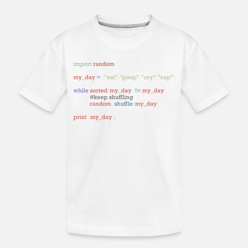 Drôle de code python sur la vie quotidienne, bébé - T-shirt bio Premium Enfant - blanc