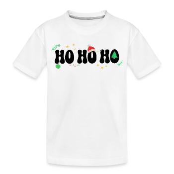 Ho Ho Ho - Weihnachten Weihnachtsmann - Kinder Premium Bio T-Shirt - Weiß - Vorne