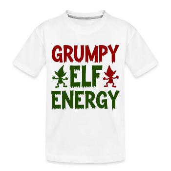 Grumpy Elf Energy Mürrischer Wichtel - Kinder Premium Bio T-Shirt - Weiß - Vorne