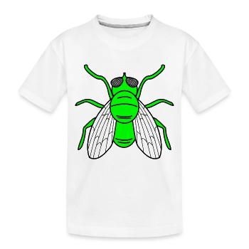 Fliege - Kinder Premium Bio T-Shirt - Weiß - Vorne