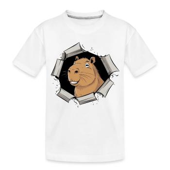 Bande dessinée Capybara – Percée pacifique - T-shirt bio Premium Enfant - blanc - Devant