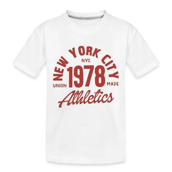 Leichtathletik New York Jahrgang 1978 - Kinder Premium Bio T-Shirt - Weiß - Vorne