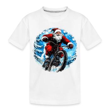 Noël des vététistes - T-shirt bio Premium Enfant - blanc - Devant
