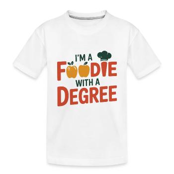 Je suis un gourmet diplômé en diététicien - T-shirt bio Premium Enfant - blanc - Devant