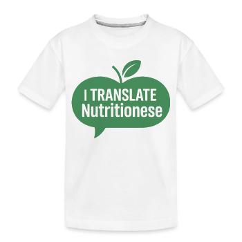 Diététicien(ne) Communication en nutrition - T-shirt bio Premium Enfant - blanc - Devant