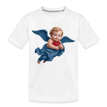 CUPID CHERUB #1 - peace & love - Kids' Premium Organic T-Shirt - white - Front