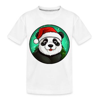 Panda Santa Claus - T-shirt bio Premium Enfant - blanc - Devant