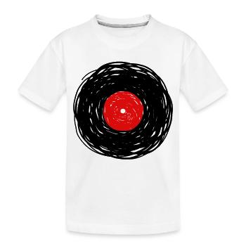 Esquisse de lignes de doodle sur album vinyle - T-shirt bio Premium Enfant - blanc - Devant