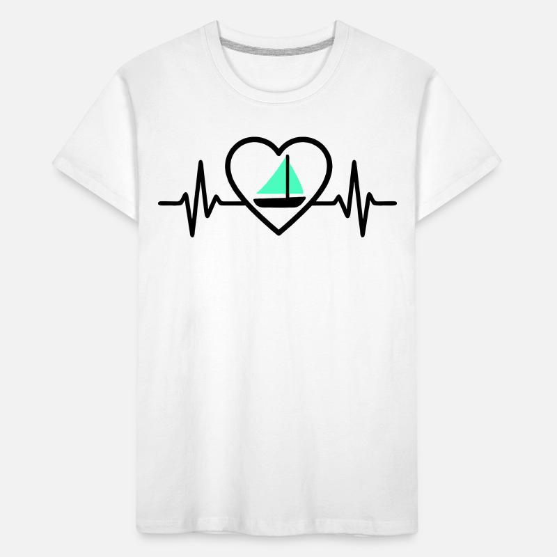 Heart Sailing – Passion Boat Kids' Premium Organic T-Shirt