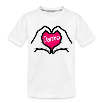Merci Merci HEART - T-shirt bio Premium Enfant - blanc - Devant