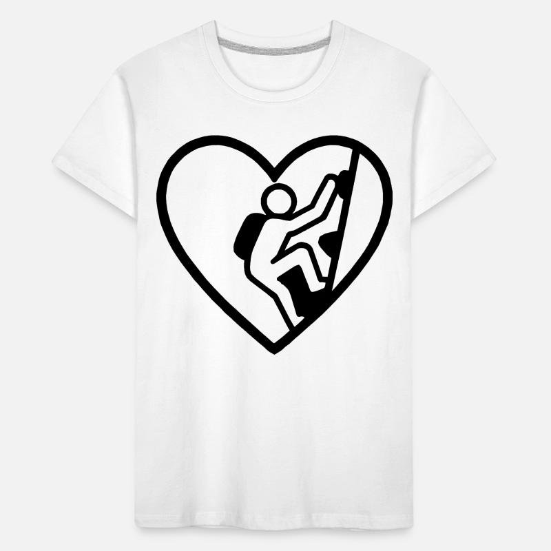 Escalade de cœur – Passion verticale T-shirt bio Premium Enfant