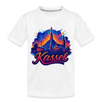 Silhouette de la ville de Kassel Cadeau Radiant Cassel - T-shirt bio Premium Enfant - blanc - Devant