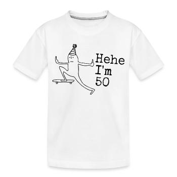 50th Birthday Gift Funny 50th 50th - Kids' Premium Organic T-Shirt - white - Front