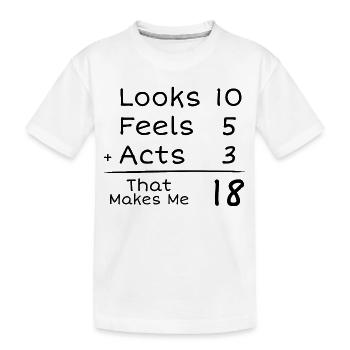 18 ans Anniversaire Humoristique | 18e Anniversair - T-shirt bio Premium Enfant - blanc - Devant
