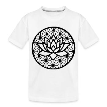 Fleur de vie & lotus - T-shirt bio Premium Enfant - blanc - Devant