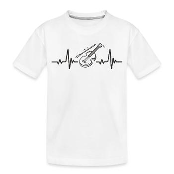 Violon Musique Classique Rythme Instrument Cœur - T-shirt bio Premium Enfant - blanc - Devant