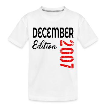19e anniversaire décembre 2007 - T-shirt bio Premium Enfant - blanc - Devant