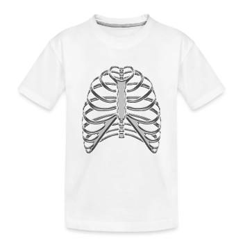 Cage thoracique chromée / Côtes squelettes - T-shirt bio Premium Enfant - blanc - Devant