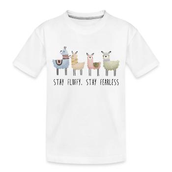 Reste duveteux, reste intrépide Alpaga - T-shirt bio Premium Enfant - blanc - Devant