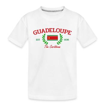 Guadeloupe - France - Frankreich - Karibik - Kinder Premium Bio T-Shirt - Weiß - Vorne