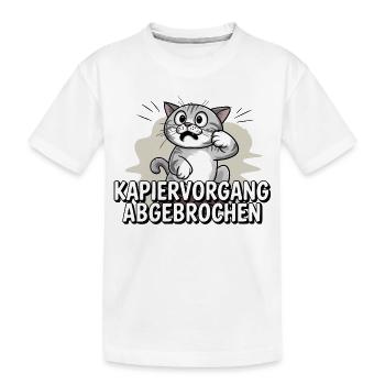Processus de copie abandonné – chat confus - T-shirt bio Premium Enfant - blanc - Devant