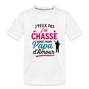 Ich habe Papa weggejagt. - Kinder Premium Bio T-Shirt - Weiß - Vorne