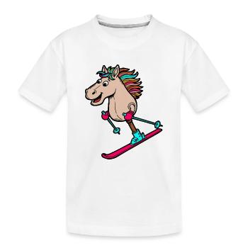 Ski de montage amateur - T-shirt bio Premium Enfant - blanc - Devant