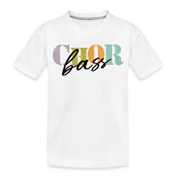 Chor Bass - Kinder Premium Bio T-Shirt - Weiß - Vorne