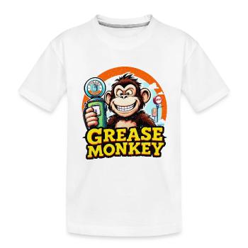 Pompe à carburant rétro GreaseMonkey - T-shirt bio Premium Enfant - blanc - Devant