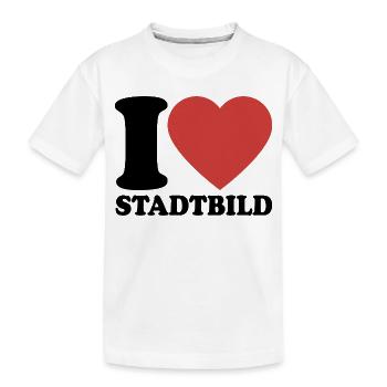 I Love Stadtbild - für Vielfalt und Toleranz - Kinder Premium Bio T-Shirt - Weiß - Vorne