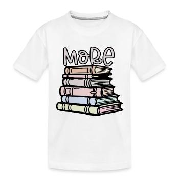 Lesen Sie mehr Bücher - Kinder Premium Bio T-Shirt - Weiß - Vorne