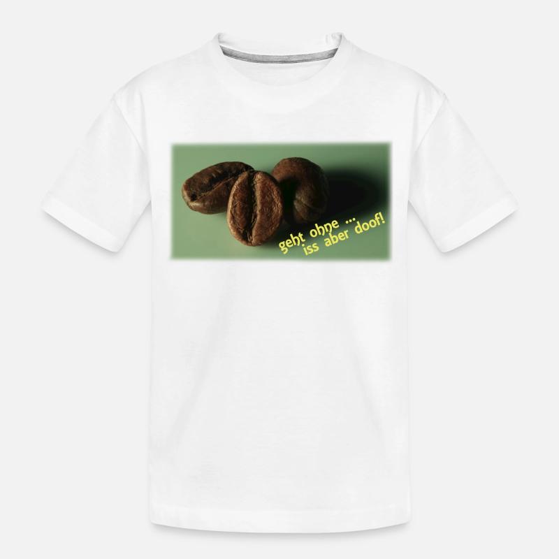 Kaffeebohnen - Kinder Premium Bio T-Shirt - Weiß