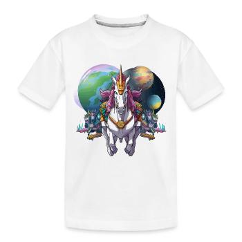 Héros Cheval Mech Galactique - T-shirt bio Premium Enfant - blanc - Devant