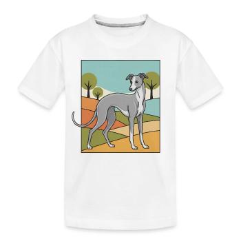 Lévrier italien - T-shirt bio Premium Enfant - blanc - Devant