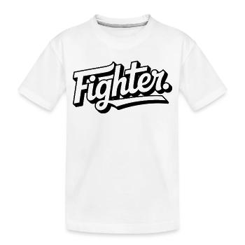 Combattant. Lettrage propre - T-shirt bio Premium Enfant - blanc - Devant