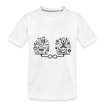 Work-life balance: Find your optimal balance - Kids' Premium Organic T-Shirt - white - Front