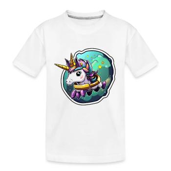 Armure d’Étoile de Licorne Spatiale - T-shirt bio Premium Enfant - blanc - Devant