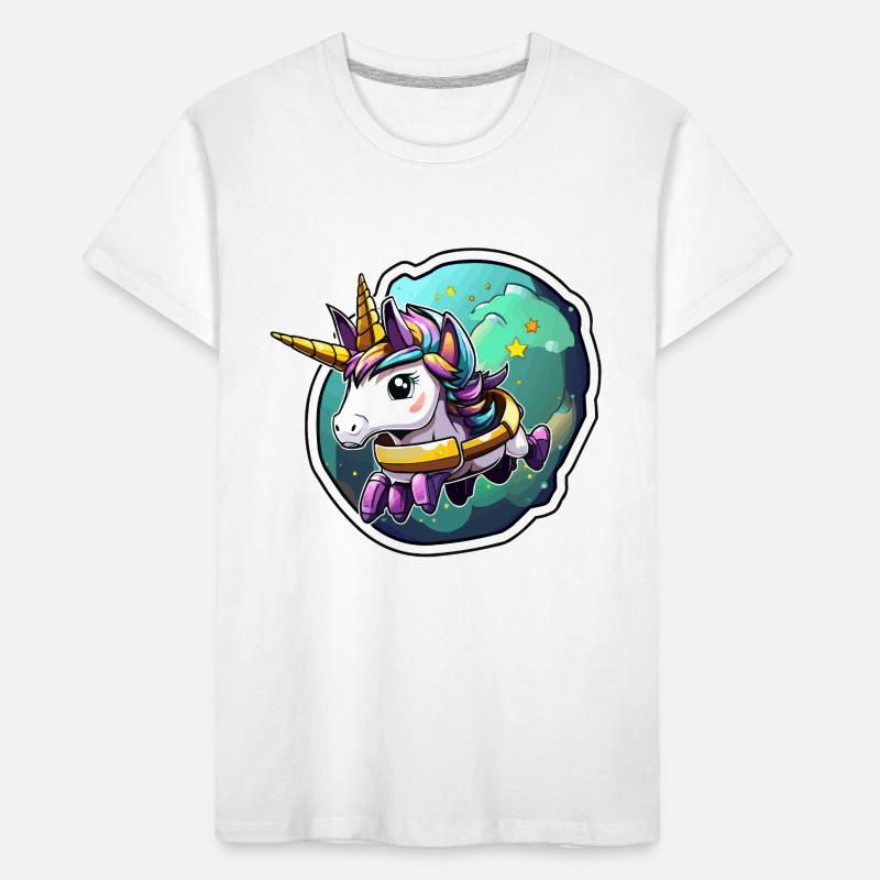 Armure d’Étoile de Licorne Spatiale T-shirt bio Premium Enfant
