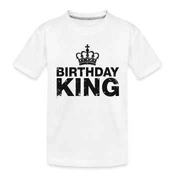 Birthday King Krone Herren Geburtstag Outfit - Kinder Premium Bio T-Shirt - Weiß - Vorne