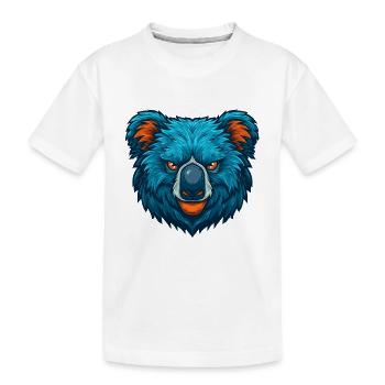 Fierce Koala Esports Maskottchen-Logo - Kinder Premium Bio T-Shirt - Weiß - Vorne