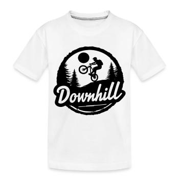 Logo du sentier VTT en descente - T-shirt bio Premium Enfant - blanc - Devant