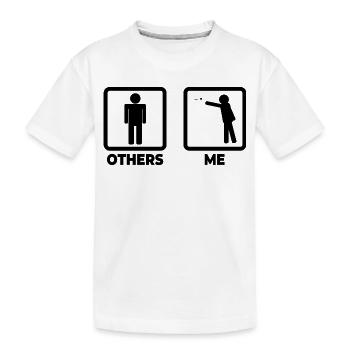 Ich als Dartspieler - Kinder Premium Bio T-Shirt - Weiß - Vorne