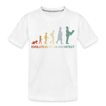 The development of an architect - Kids' Premium Organic T-Shirt - white - Front
